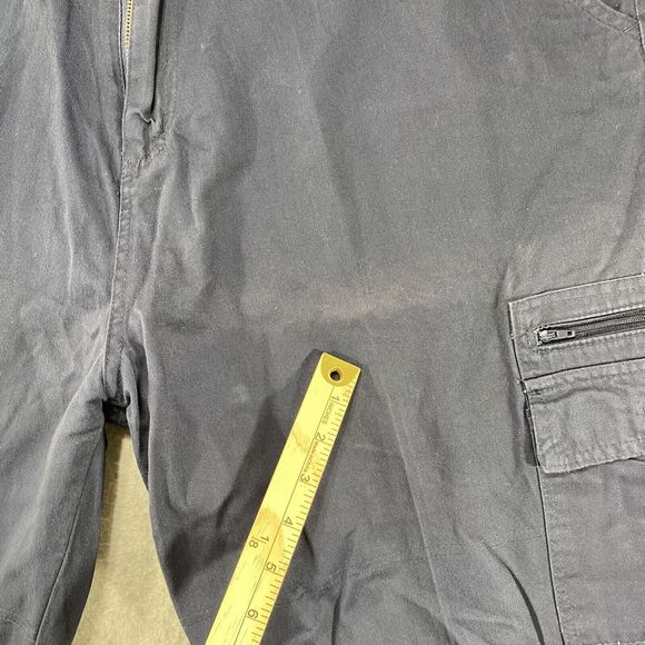 Jon Lauren Mens Shorts 38 x 12 Blue Cargo Hiking Golf Distressed Utility Pockets - Picture 3 of 11